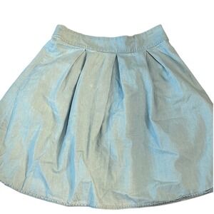 Lumiere Light Blue Pleated Mini Skirt High Waisted Pastel Preppy Medium